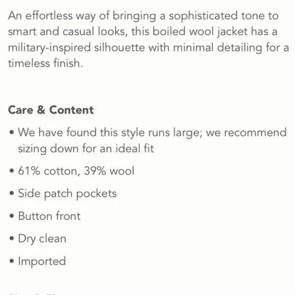 Anthropologie Sandy Wool Cotton blend Sweater Jacket XS - Picture 11 of 11